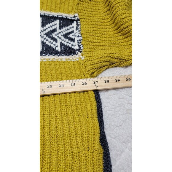 Free People Womens Yellow Pullover Cowl Neck Sweater Long Sleeve Size Large - Picture 10 of 12